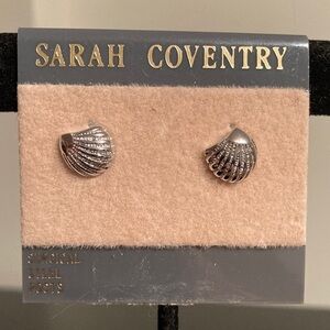 Sarah Coventry Silver Seashell Earrings